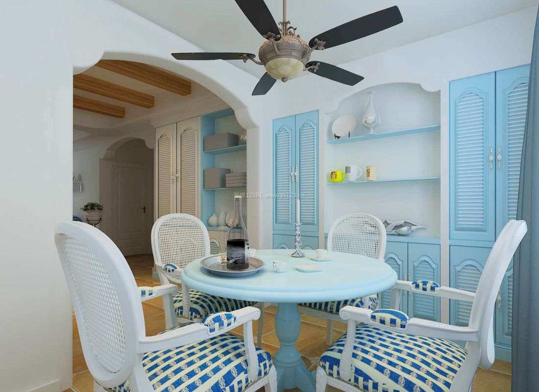 房屋设计餐厅装饰装修效果图片地中海大全