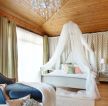美式家居卧室木质吊顶装修设计效果图片