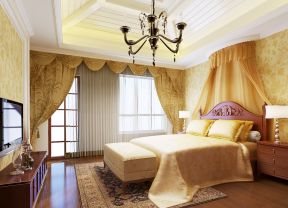 欧式家居卧室床缦装修设计效果图片