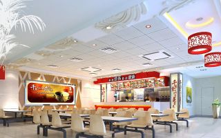 现代快餐店室内设计装修图片2023