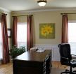 现代小型办公室设计窗帘效果图