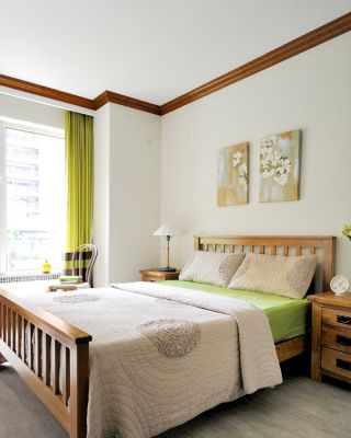 中式风格家居家装卧室窗帘效果图