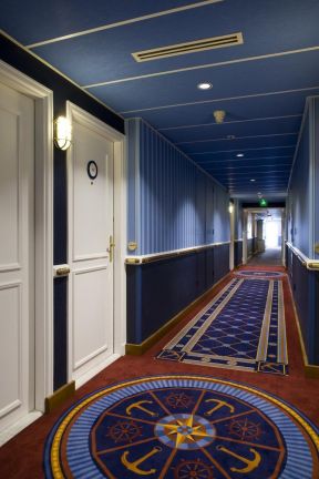 宾馆走廊效果图 地中海装饰风格