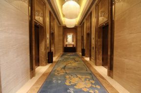 宾馆走廊效果图 美式风格装修效果图片