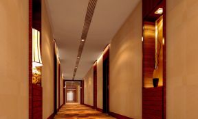 宾馆走廊效果图 现代简单装修