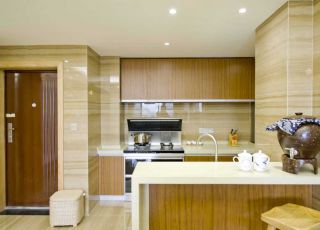 新中式别墅设计开放式厨房装修效果图片