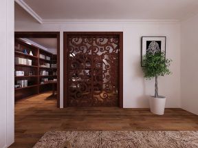 现代风格室内实木书柜设计图片