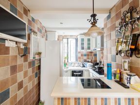 家庭厨房橱柜 田园室内设计效果图