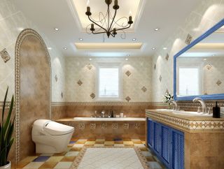 2023地中海设计风格小复式浴室装修案例