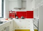 欧式田园风格厨房白色橱柜装修效果图片