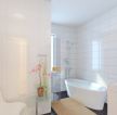 现代小居室卫生间马赛克地面装修效果图片