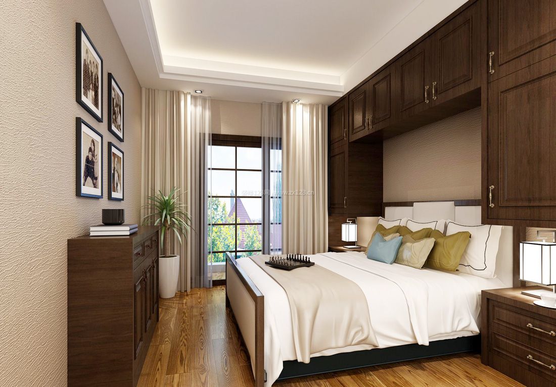 经典室内卧室设计新中式风格元素图片