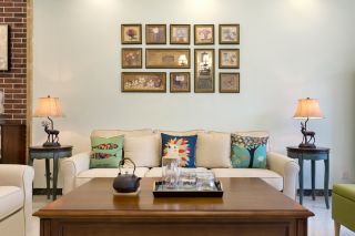 美式小客厅沙发装修效果图片