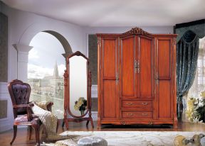 卧室复古欧式衣柜门图片