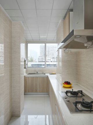 现代简约小户型设计厨房墙面瓷砖图片