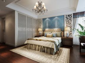美式现代简约风格 卧室床头背景墙