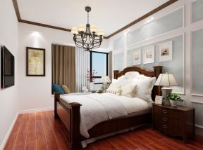 美式现代风格 家装卧室窗帘效果图