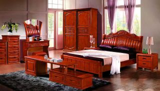 室内卧室设计实木家具效果图片