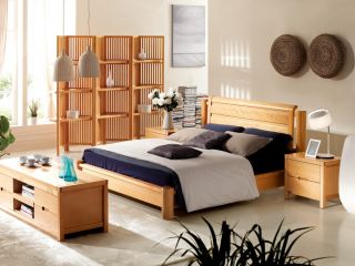 现代设计风格实木家具卧室装修效果图片