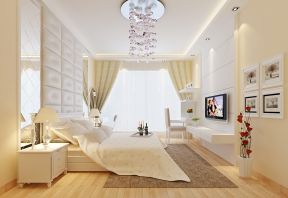 现代简约女孩温馨卧室家具风格装修效果图片
