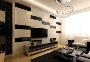 现代简约客厅电视墙 现代简单装修