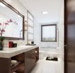 中式风格家装家庭卫生间装修效果图片