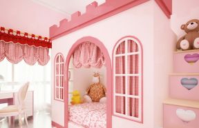 女孩儿童房装修效果图 儿童床装修效果图片