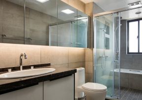 两室两厅现代风格 卫生间浴室装修图