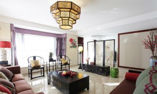 新中式风格房屋客厅装修设计图片欣赏
