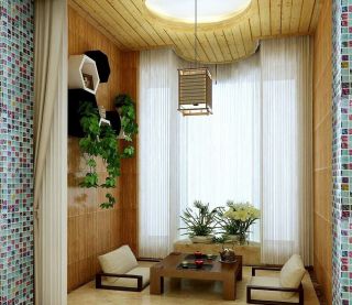 卧室阳台书房木质吊顶装修效果图片
