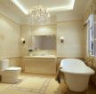 欧式浴室白色浴缸装修效果图片
