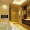 欧式浴室砖砌浴缸装修效果图片