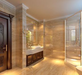 欧式浴室 浴室柜装修效果图片