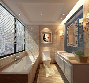 欧式浴室  浴室柜装修效果图片
