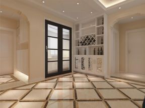 家装三居室室内设计大理石地砖装修效果图片