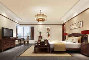 中式大型别墅女生卧室创意家居设计效果图片