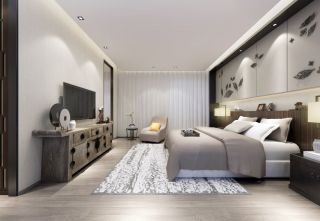 2023中式别墅卧室家具装修效果图