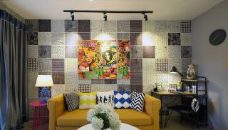 小户型欧式风格客厅沙发背景墙装修效果图大全