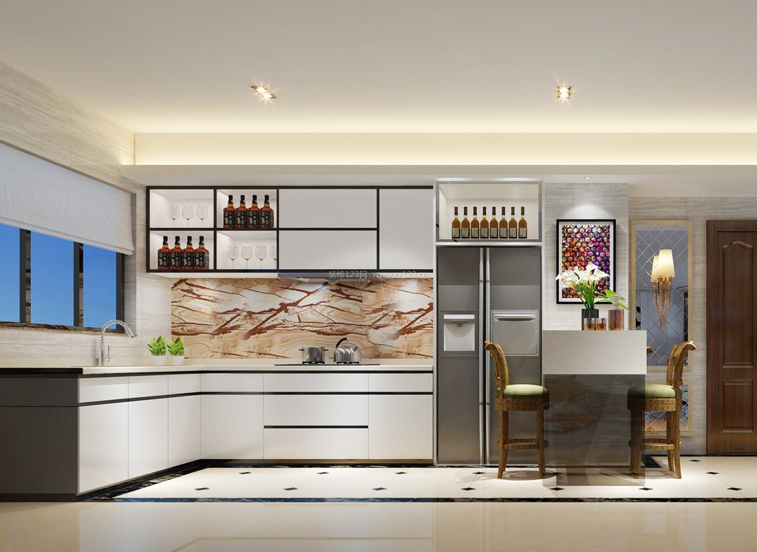 2023现代欧式风格新式厨房装修效果图片