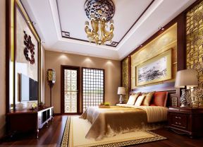 中式家居卧室装修 豪华室内装修效果图