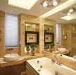 美式风格卫生间白色浴缸装修效果图片