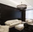 黑白现代风格沙发背景墙装修效果图片