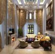 新中式别墅客厅水晶吊灯设计图片
