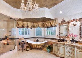 卫生间浴缸 欧式古典风格别墅