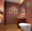 长方形卫生间马赛克墙面装修效果图片