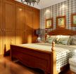 美式风格家居卧室实木地板装修效果图片