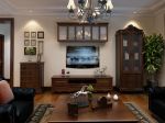 小户型美式客厅实木电视柜装修效果图