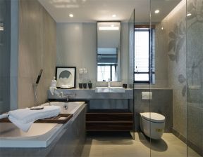 现代简约混搭风格整体浴室柜图片