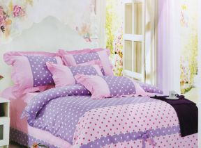 最新韩式女生卧室双人床装修效果图片