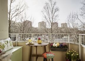 露天阳台花园设计 北欧风格小户型装修样板房